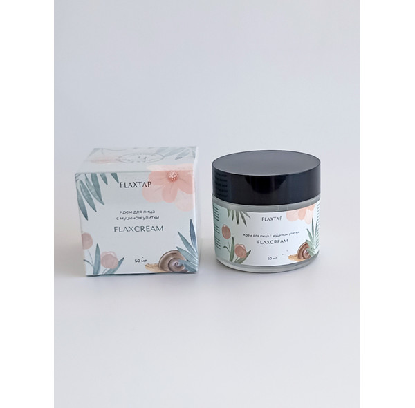 Крем для лица с муцином улитки FlaxCream
