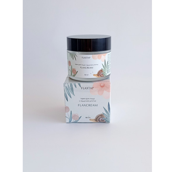Крем для лица с муцином улитки FlaxCream